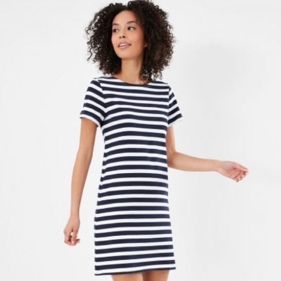 Joules Riviera Dress - Striped round neck 100% cotton dress - US6 /UK10 - Picture 10 of 12